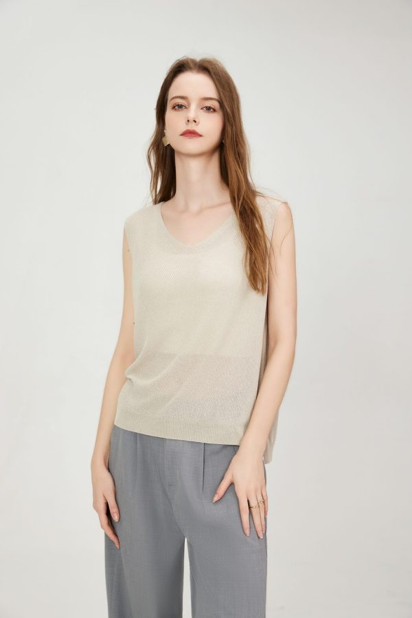 OEM High Quality Women's Trendy Ribbed Knitted Vest Top Fashionable Unisex Design for Daily Outfits