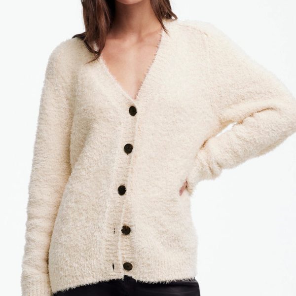 OEM Service Solid Color Knit Outerwear Featuring Long Sleeve Knit Sweater Fuzzy Sweet Gentle Breathable Fashionable - 图片 3