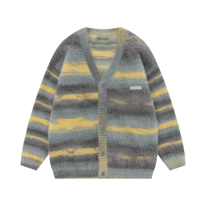 Wholesale Custom Wool and Cashmere Blend Cardigan Women's V-Neck Luxury Knit Sweater