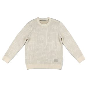 Custom Geek Chic Jacquard Sweater Factory Periodic Table Knitwear Manufacturer OEM Graphic Pullover