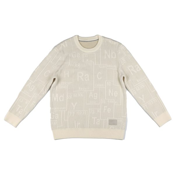 Custom Geek Chic Jacquard Sweater Factory Periodic Table Knitwear Manufacturer OEM Graphic Pullover