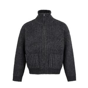 Autumn Winter Men's High Quality 100% Cotton Sweater Warm Crewneck Long Sleeve Pullover Logo Jacquard Knitted Top Breathable