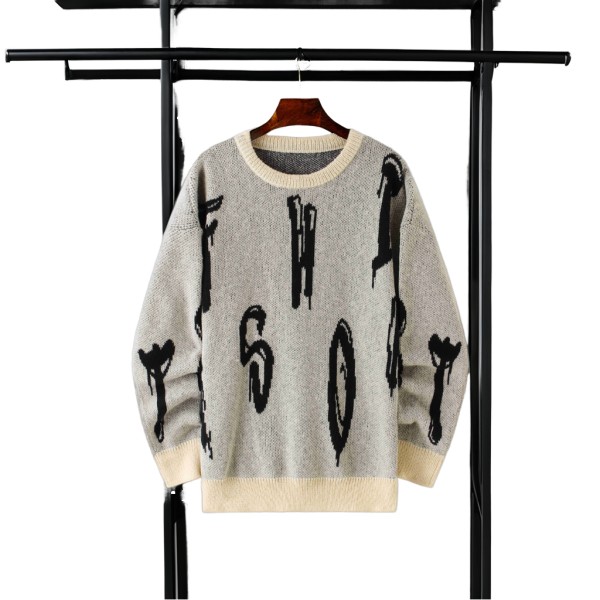 Customized Boutique Men's Autumn Winter Sweater Long Sleeved Jacquard Knitted with Anti-Wrinkle Anti-Shrink Features - 图片 3