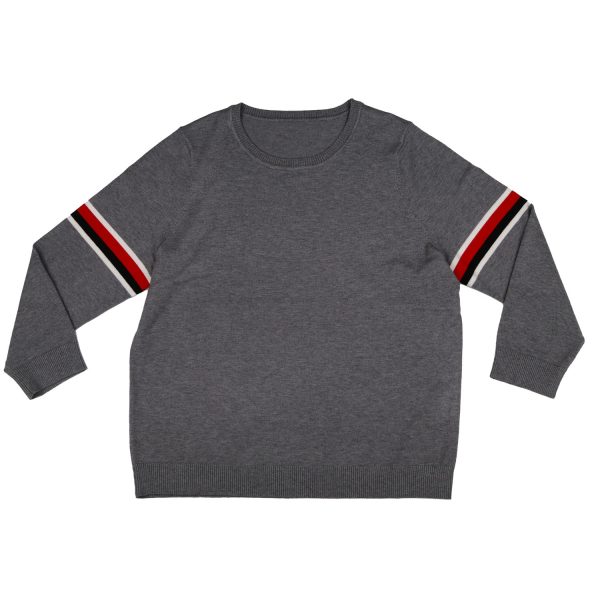 Custom Collegiate Armband Varsity Sweater Factory Arm Stripe Knitwear Manufacturer OEM Preppy Pullover - 图片 2