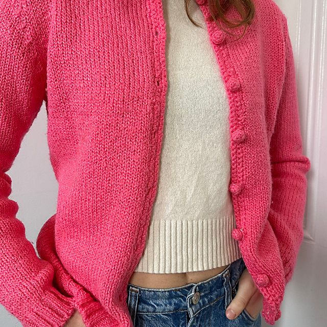 OEM Service Wholesale 90s Vintage Style Cropped Knit Jacket European & American Fashion Solid Sweater Women's Wear Spot