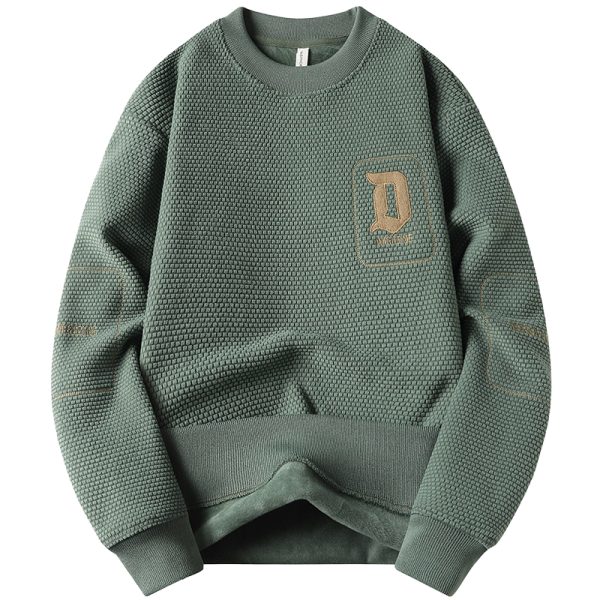 Custom Men's Thickened Warm Pullover Sweater Winter Crew Neck Logo Knitted Sweater Factory Wholesale Low Order Quantity - 图片 4