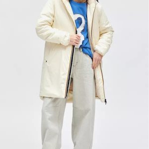Stylish Minimalist Solid Color Hooded Long Womens Its Lightweight Windbreaker jacket Fabric Windproof Performance Versatile