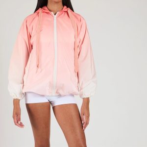 Trendy Casual Jacket Color Block Design Sporty Jacket Outdoor Sports Running Windproof Jacket Loose Outerwear