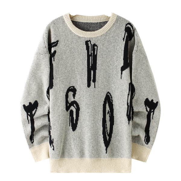 Customized Boutique Men's Autumn Winter Sweater Long Sleeved Jacquard Knitted with Anti-Wrinkle Anti-Shrink Features - 图片 2