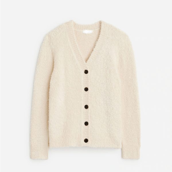 OEM Service Solid Color Knit Outerwear Featuring Long Sleeve Knit Sweater Fuzzy Sweet Gentle Breathable Fashionable