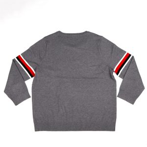 Custom Collegiate Armband Varsity Sweater Factory Arm Stripe Knitwear Manufacturer OEM Preppy Pullover