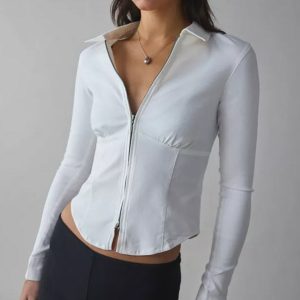 Fashion Trendy Outerwear Lapel Belted Overcoat Solid Color Long Outdoor Spring Autumn High Quality for Lady