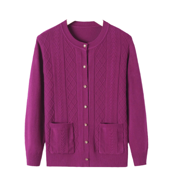 Women's Long Sleeved Cardigan Top Sweater Knitting Tie Pocket Top Button Decoration for Autumn Winter Summer - 图片 4