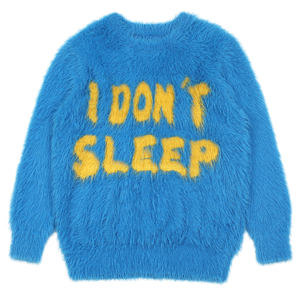Custom LOGO Men Mohair Sweater Long Sleeve Crew Neck Pullover Knitwear Furry Knitted Jumper Winter Fuzzy Mohair Sweater Custom - 图片 2