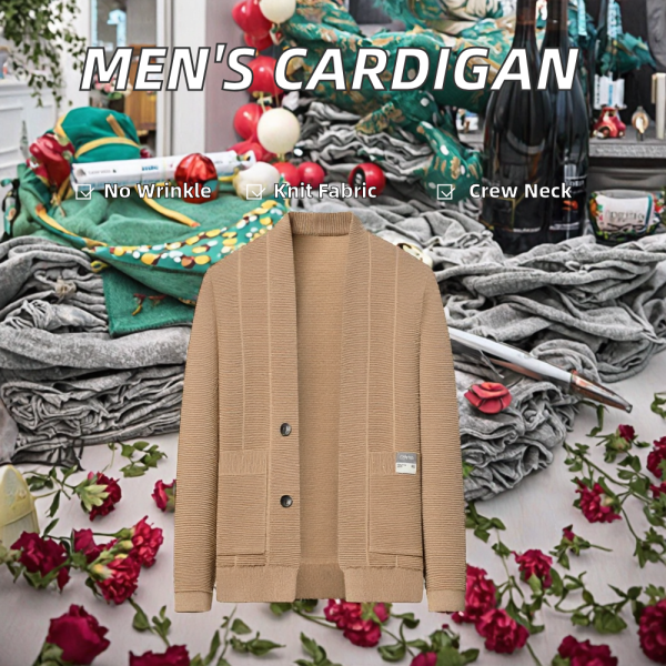 Men's High Quality Casual Coats and Jackets Winter Fashion Knitted Cardigan Sweater Autumn/Winter Collection - 图片 2