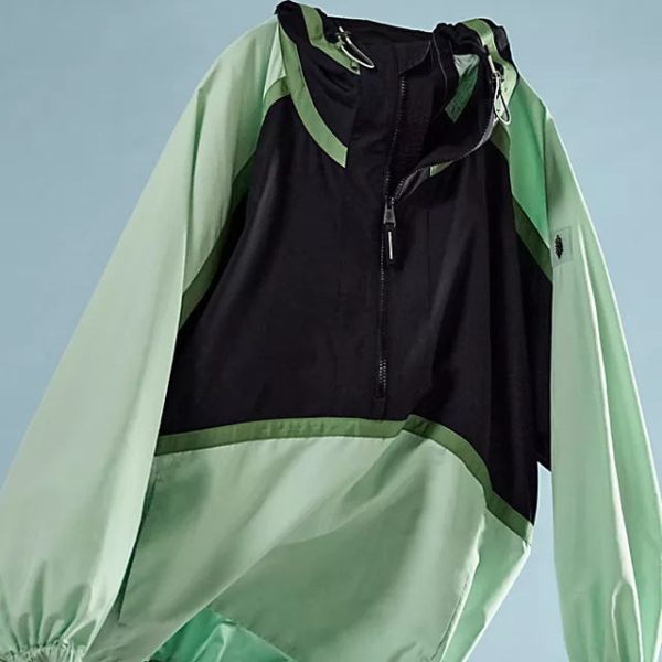 Women's Color Block Hooded Jacket Outerwear Stylish Patchwork Design Hooded Windbreaker Jacket Solid Long Sleeve Sweatshirt - 图片 3