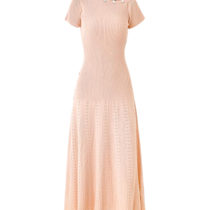 Spring New Women'S Bodycon Dress Asymmetrical Shoulder Buckle for Slimming and Slimming Goddess Style Knitted Long Dresses