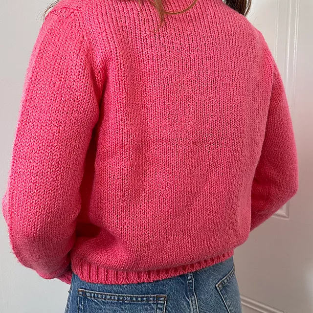 OEM Service Wholesale 90s Vintage Style Cropped Knit Jacket European & American Fashion Solid Sweater Women's Wear Spot - 图片 3