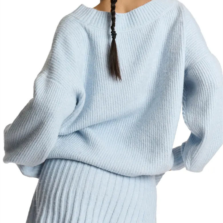 Customized Full Range Custom Knitted Sweaters OEM ODM Wholesale Crew Neck Sweater for Women Knit Sweater - 图片 3