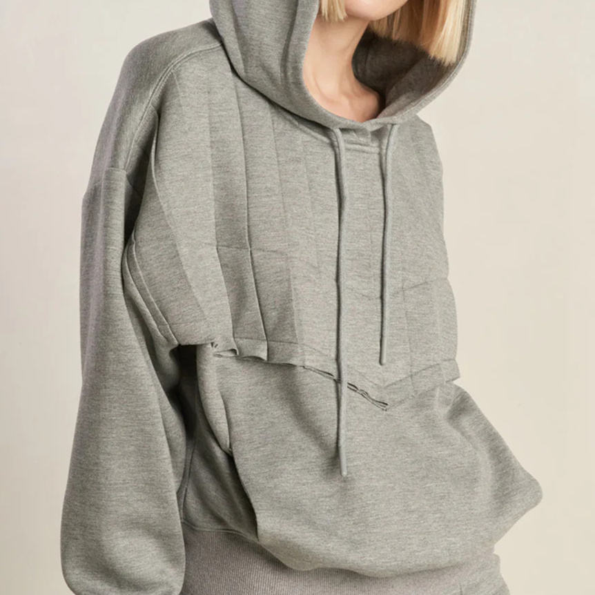 SImple Perfect Pullover Sweatershirts Hoodie for Woman Ladies Fashion Hoodie Design -sense Light Grey Hooded Personalized Wool - 图片 2