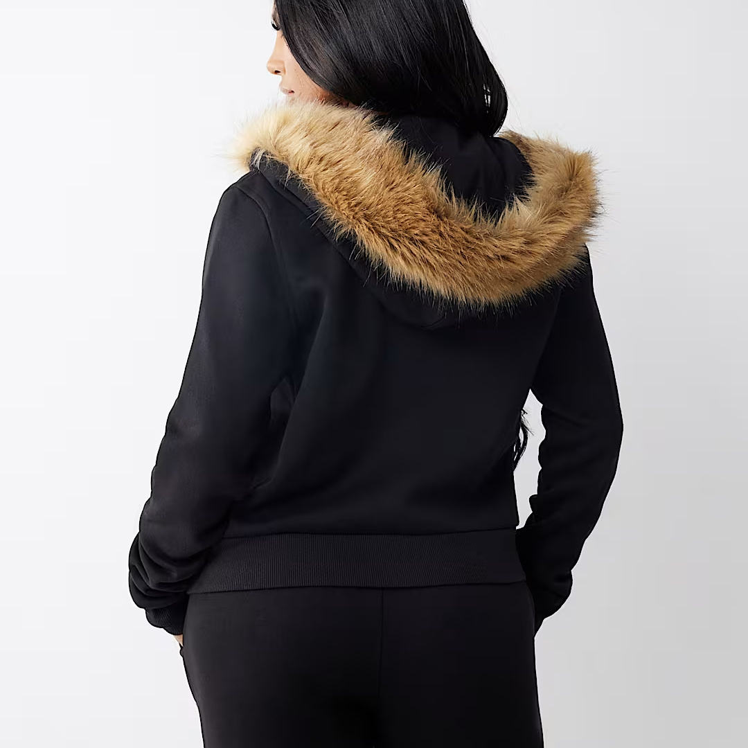 Customize Oversized Acid Wash Boxy Cropped Zip up Hoodie | Heavyweight Fleece Girls Fashion Hoodie Full-Zip High-Street - 图片 2