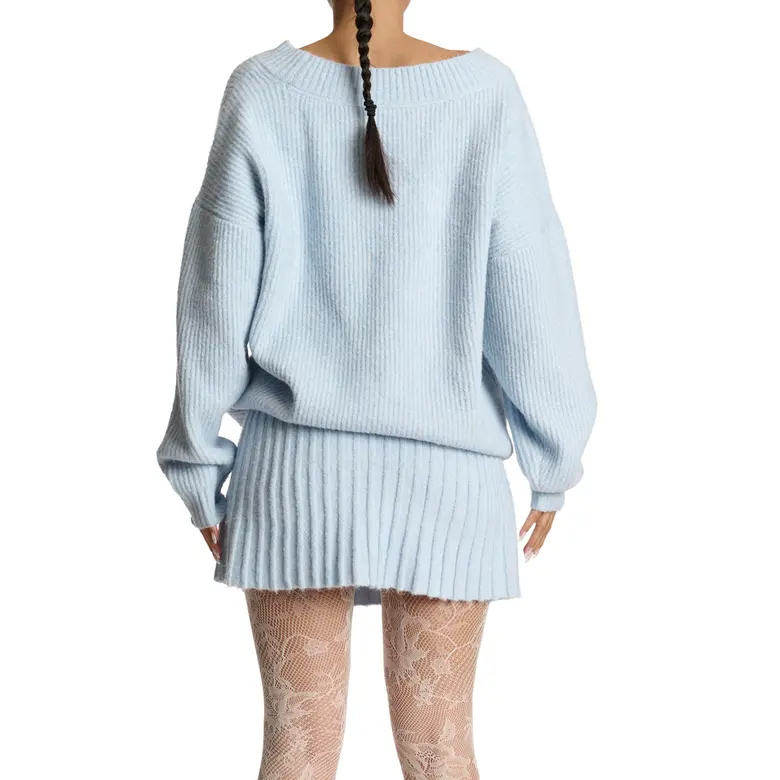 Customized Full Range Custom Knitted Sweaters OEM ODM Wholesale Crew Neck Sweater for Women Knit Sweater - 图片 2