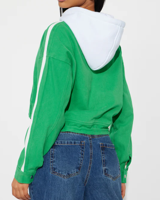 Customize Oversized Acid Wash Boxy Cropped Zip up Hoodie | Heavyweight Fleece Girls Fashion Hoodie Full-Zip High-Street - 图片 3