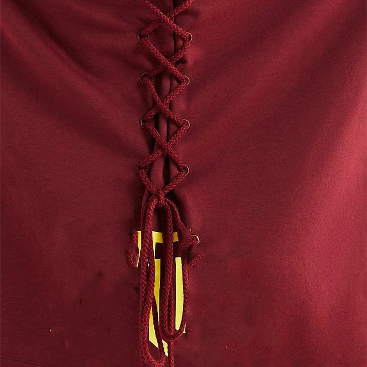 Customize Oversized Rendy Burgundy Loose Oversize Hooded Sweatshirt Long Design Wearable Sweatshirt Hip Covering - 图片 3