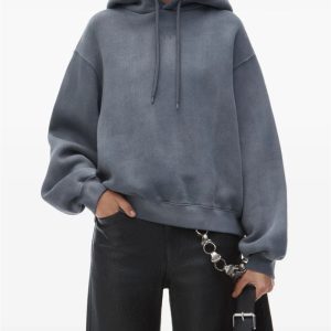High-Street Artistic Line Streetwear Lightning Graphic Oversized Hoodie and Sweatpants Set with Kangaroo Pocket