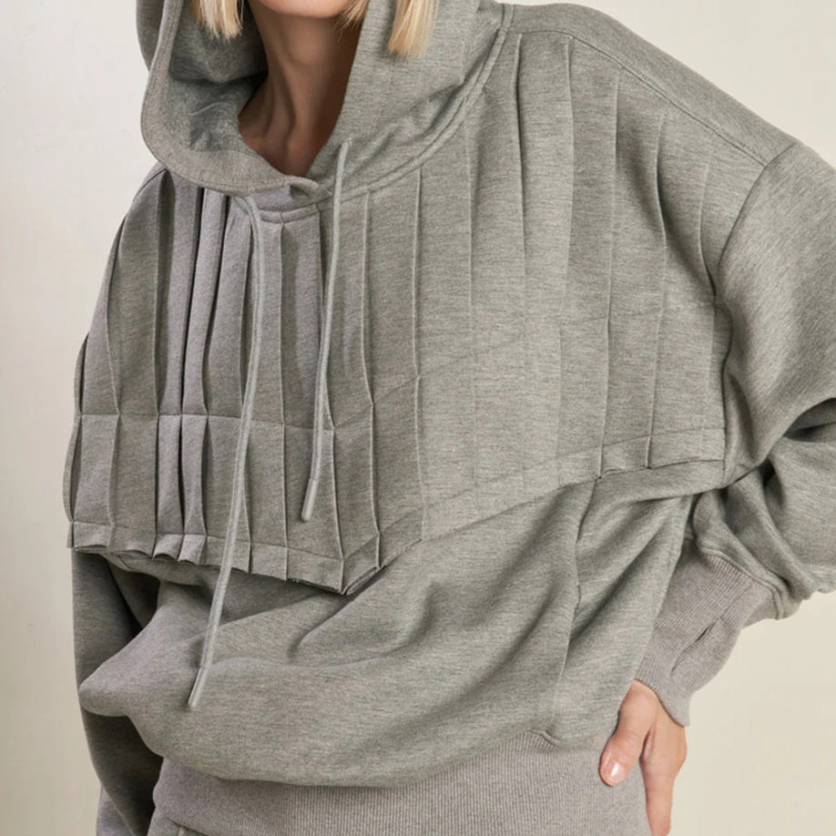 SImple Perfect Pullover Sweatershirts Hoodie for Woman Ladies Fashion Hoodie Design -sense Light Grey Hooded Personalized Wool - 图片 4