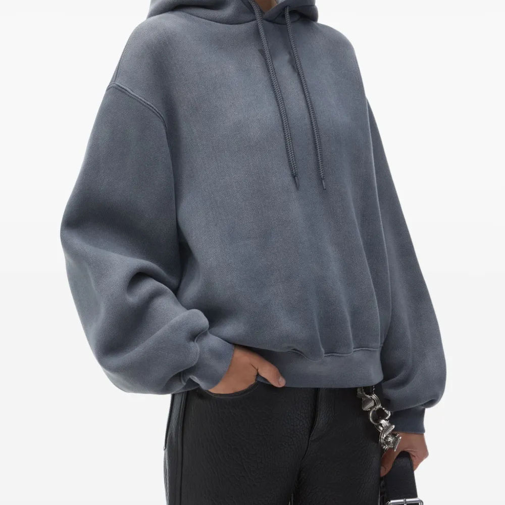 High-Street Artistic Line Streetwear Lightning Graphic Oversized Hoodie and Sweatpants Set with Kangaroo Pocket - 图片 2