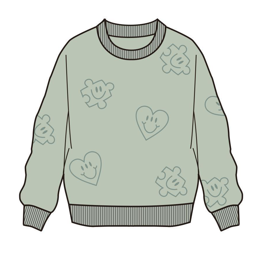 Oem Service Light Luxury Texture Blue Crew - Neck Blue Fuzzy Knitted Sweater for Women Knit Sweater Mohair in Autumn - 图片 4