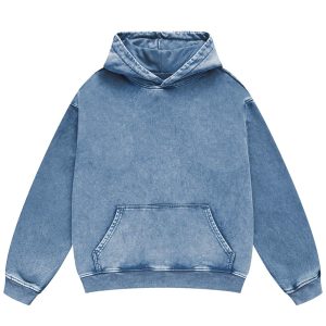 OEM SERVICE Solid Mens Acid Wash Hoodie Oversized Vintage Hoodies Heavyweight Distress Washed Sweatshirt High Quality Hoodie